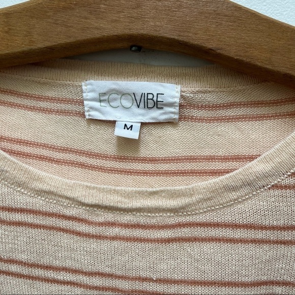 Ecovibe Striped Linen Blend T-Shirt - Picture 4 of 6